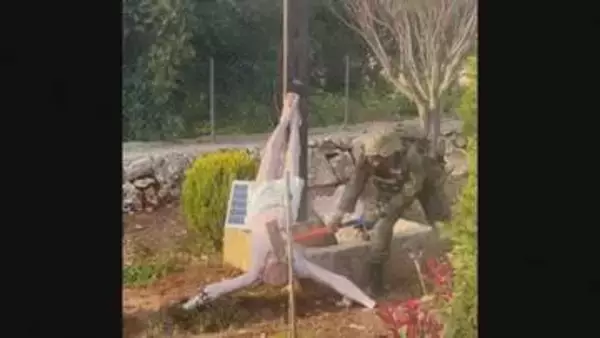 “イスラエル兵士がキリスト像を損壊”　イスラエル軍が明らかに