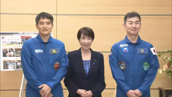 高市首相　宇宙飛行士2人と面会　航空宇宙分野への投資に意欲示す