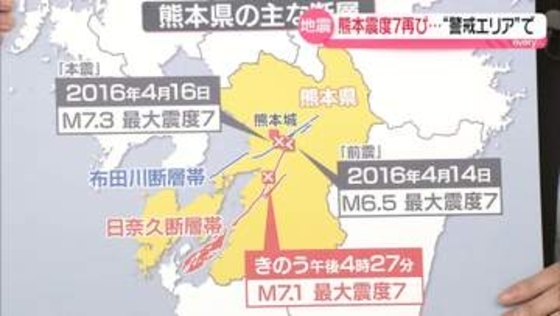 【解説】熊本で震度7再び…“警戒エリア”で発生か　緊急地震速報と“同時に揺れ”も