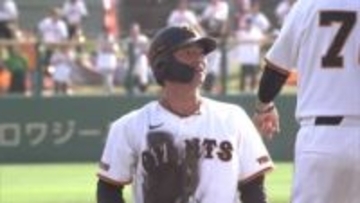パンチ力にも注目のドラ4ルーキー・皆川岳飛　追い込まれるも四球で出塁＆隙を逃さず一気に3塁へ　存在感見せる