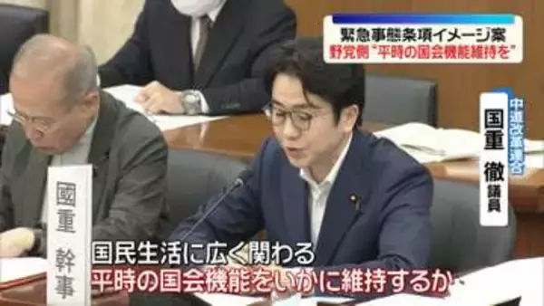 「緊急事態条項」イメージ案について各党が意見表明　野党側“平時の国会機能維持を”　衆院憲法審査会