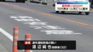 車にはねられ1人死亡、1人重体　茨城・下妻市