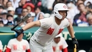 【センバツ】智弁学園の2年生4番・逢坂悠誠がライトへの一発　大阪桐蔭・川本晴大のストレート振り抜く