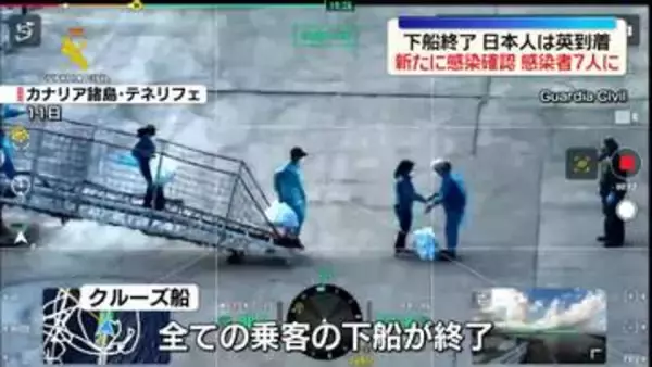 ハンタウイルス“集団感染”疑い　クルーズ船の全ての乗客、下船終了　新たに感染確認…感染者7人に