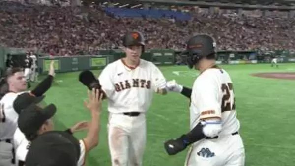 「【巨人】連打で1アウト満塁の好機をつかみ2点差まで迫る　3回を終えて両先発が降板」の画像