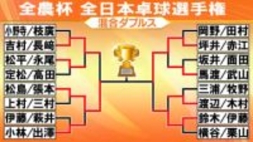 【卓球】松島・張本ペアが決勝進出　決勝の相手はフルゲームの大熱戦を制した坪井・赤江ペア〈混合タブルス〉