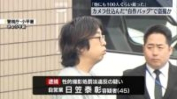小型カメラ仕込んだ自作バッグで盗撮か　45歳の男逮捕