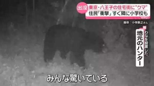 「何かの間違いかと…」東京・八王子市の住宅街にクマ出没　すぐそばに小学校も