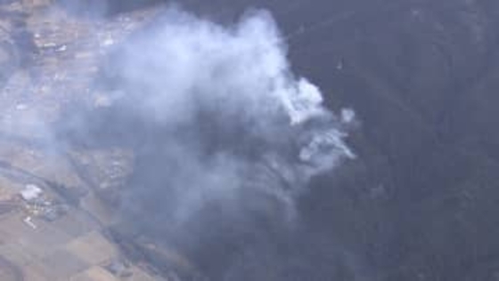 茨城・常陸太田市の山林火災　延焼続き約8ヘクタールに広がる　市は21日午後1時に災害対策本部立ち上げ