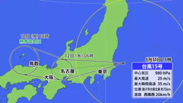 【フカボリ天気】台風15号は茨城県に上陸　12日（水）も大雨続く　新たな台風の卵も…
