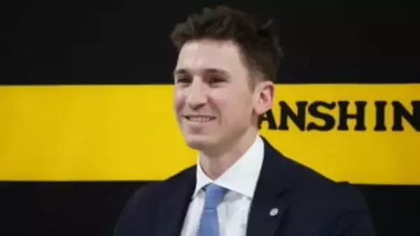 「プレミア12で日本の野球に憧れ」阪神のキャム・ディベイニーが入団会見　日本語は「デュオリンゴで…」