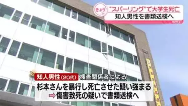 大学生死亡事件　「スパーリングしていた」通報の知人男性を書類送検へ