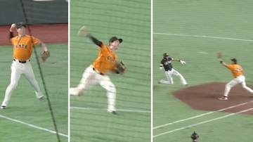 「パーフェクトです」と工藤公康さんも称賛　巨人・松本剛の守備　7回には俊足・周東をさす素晴らしい連係プレーも