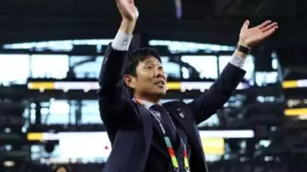 「お礼にきました」森保一監督が生出演で日本の声援に感謝　応援の様子に「おー！」と笑顔でリアクション