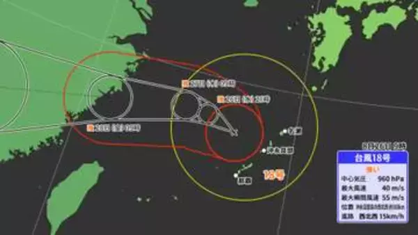 【台風18号】奄美は昼前にかけて線状降水帯おそれも　台風周辺の活発な雨雲かかりさらに雨量増えるおそれ