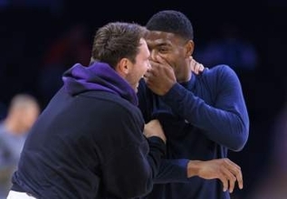 【NBA】八村を見つけたドンチッチの嬉しそうな顔　コートに入るや否やダッシュ→背後から驚かし笑顔　レイカーズが“仲良すぎ”な『再会シーン』公開