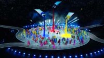 空中に“巨大な絵の具”が出現　ミラノ・コルティナ五輪開会式は「芸術の祭典」　イタリア文化が調和したカラフルなステージに