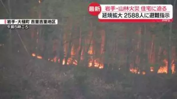 岩手で山林火災　2か所で同時発生　200ヘクタール以上延焼…なぜ被害拡大？