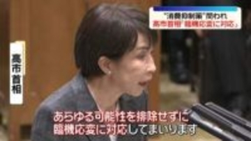 高市首相“消費抑制策”問われ「臨機応変に対応」　参院決算委員会