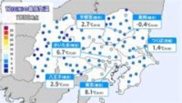 東京都心などで今季一番の冷え込み　関東は昼間も空気冷たく上着手放せず