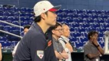 【侍ジャパン】チャーター便に乗らなかった松本裕樹も練習に参加　体調不良で別便でマイアミ入り