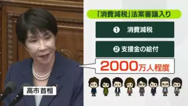 「支援金」対象者は…消費減税関連法案が審議入り　対象は“2000万人程度”　与野党の駆け引きへ【解説】