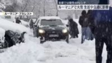 ルーマニアで大雪　一時20万世帯で停電も…生活や交通に影響