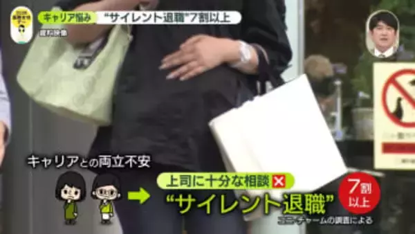 “サイレント退職”女性で7割以上　「上司に言いづらい」が半数