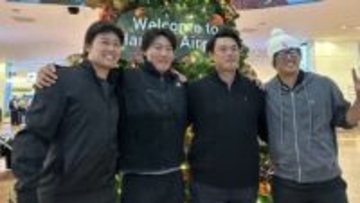 【WBC強化試合】巨人・荒巻悠がオーストラリアでの仲間に再会し笑顔　ウインターリーグで派遣