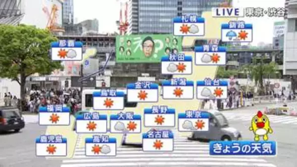 【天気】21日（火）午後は日差し復活も、広く黄砂飛来