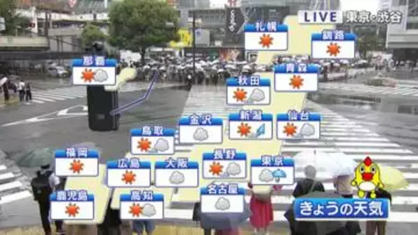 【天気】秋分の日は行楽日和が多いも、関東はどんより気温大幅ダウン