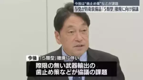 自民・維新　防衛装備品「5類型」撤廃に向け協議
