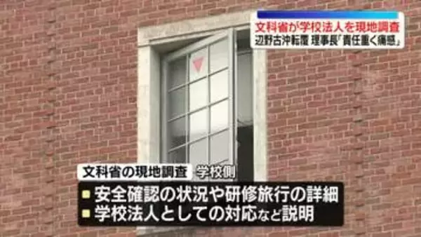 辺野古沖転覆事故めぐり　文科省が学校法人を現地調査