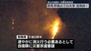 妙義山で山火事　延焼続く　群馬県、自衛隊に災害派遣要請