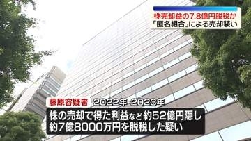 所得税約7億8000万円を脱税か…会社役員を逮捕　「匿名組合」による売却装ったか