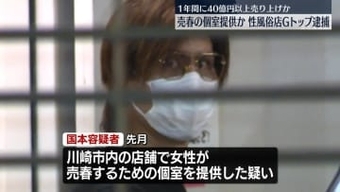 売春する個室を提供か　性風俗店グループのトップを逮捕