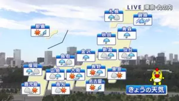 【天気】台風30号が北上…観測史上最も遅い真夏日に　低気圧が近づく日本海側では荒天注意