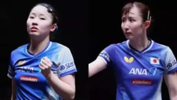 【卓球】“みわひな”ペアが1ゲームも落とさずベスト4進出　日本女子を代表する2人がペアで頂点目指す