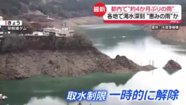 広い範囲で“恵みの雨”か…　都内で約4か月ぶり、まとまった雨