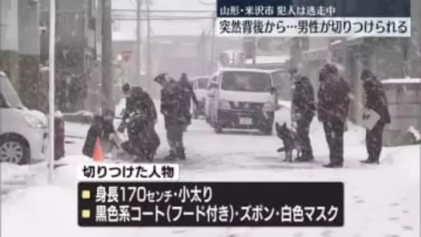 男性が背後から首など切りつけられる　切りつけた人物は逃走　山形・米沢市