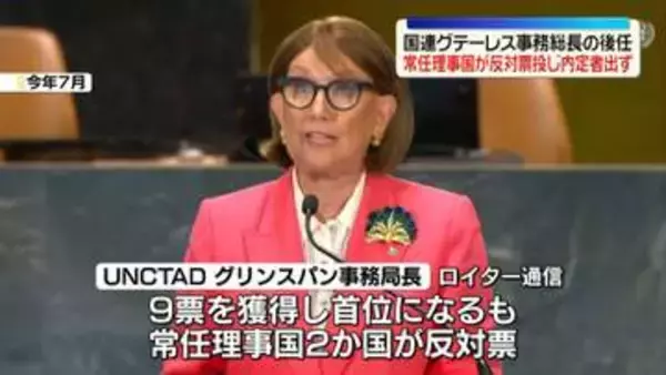 国連事務総長の後任、非公開投票で内定者出ず　首位候補に常任理事国が反対票投じる