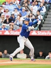 ドジャース・大谷翔平がMLB通算200本目の2塁打　古巣からレフトフェンス際まで運ぶ大飛球