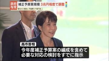 政府・与党、補正予算案規模3兆円程度で調整　電気ガス補助に予備費5000億円強