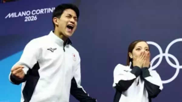 【フィギュア】りくりゅう世界歴代最高得点で逆転の金メダル!!　気迫のスロージャンプ、ツイストリフト完璧演技　歓喜の抱擁に万雷の拍手