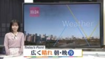 【天気】日中は全国的に晴れ