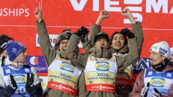スキージャンプ日本男子団体が快挙　フライング世界選手権で初優勝飾る　直前に迫るオリンピックへ弾み
