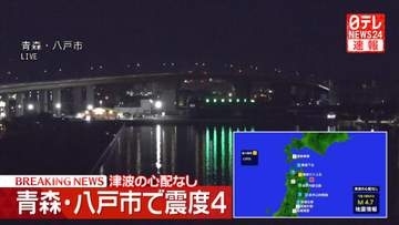 震源地は岩手県沖　津波の心配なし
