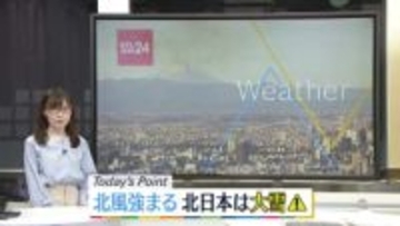 【天気】日本海側は広く雪や雨、北日本では大雪や猛吹雪に注意・警戒を　太平洋側は晴れて空気乾燥