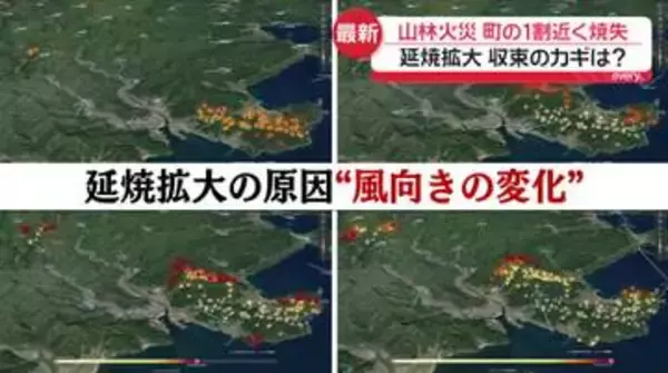 「奇跡の雨」も…町の1割近く焼失　“風向きの変化”が延焼拡大の原因の1つか　収束のカギは？【岩手・山林火災から6日目】
