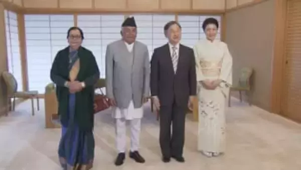 天皇皇后両陛下がネパール大統領夫妻と懇談　陛下は1987年現地で撮影した“水問題への取り組み”原点の写真も見せる